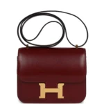 Hermes Constance 1-18 Rouge H Box Gold Hardware