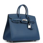 Hermes Birkin Sellier 25 Deep Bleu Madame Palladium Hardware - Image 2