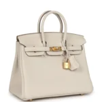 Hermes Birkin 25 Craie Togo Gold Hardware - Image 2