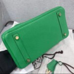 Herm&egrave;s Birkin 25-35 Bamboo Green Gold Buckle Custom - Image 7