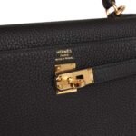 Hermes Kelly Retourne 25 Black Togo Gold Hardware - Image 7