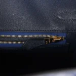 Hermes Birkin 25 Bleu Saphir Matte Alligator Gold Hardware - Image 9