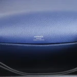 Hermes Mini Sac Roulis Bi-color Bleu Saphir and Bleu France Evercolor Palladium Hardware - Image 9