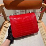 Herm&egrave;s Constance 19 gold buckle Ferrari red American alligator leather pure handmade custom - Image 3