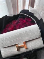 Hermes Constance Glacier White Mist Alligator Leather