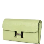 Hermes Constance Wallet To Go Jaune Bourgeon Matte Alligator Palladium Hardware - Image 5