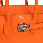 Hermes Birkin 25 Orange Minium Togo Palladium Hardware - Image 7