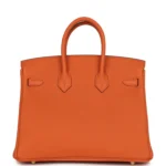 Hermes Birkin 25 Orange Togo Gold Hardware - Image 4
