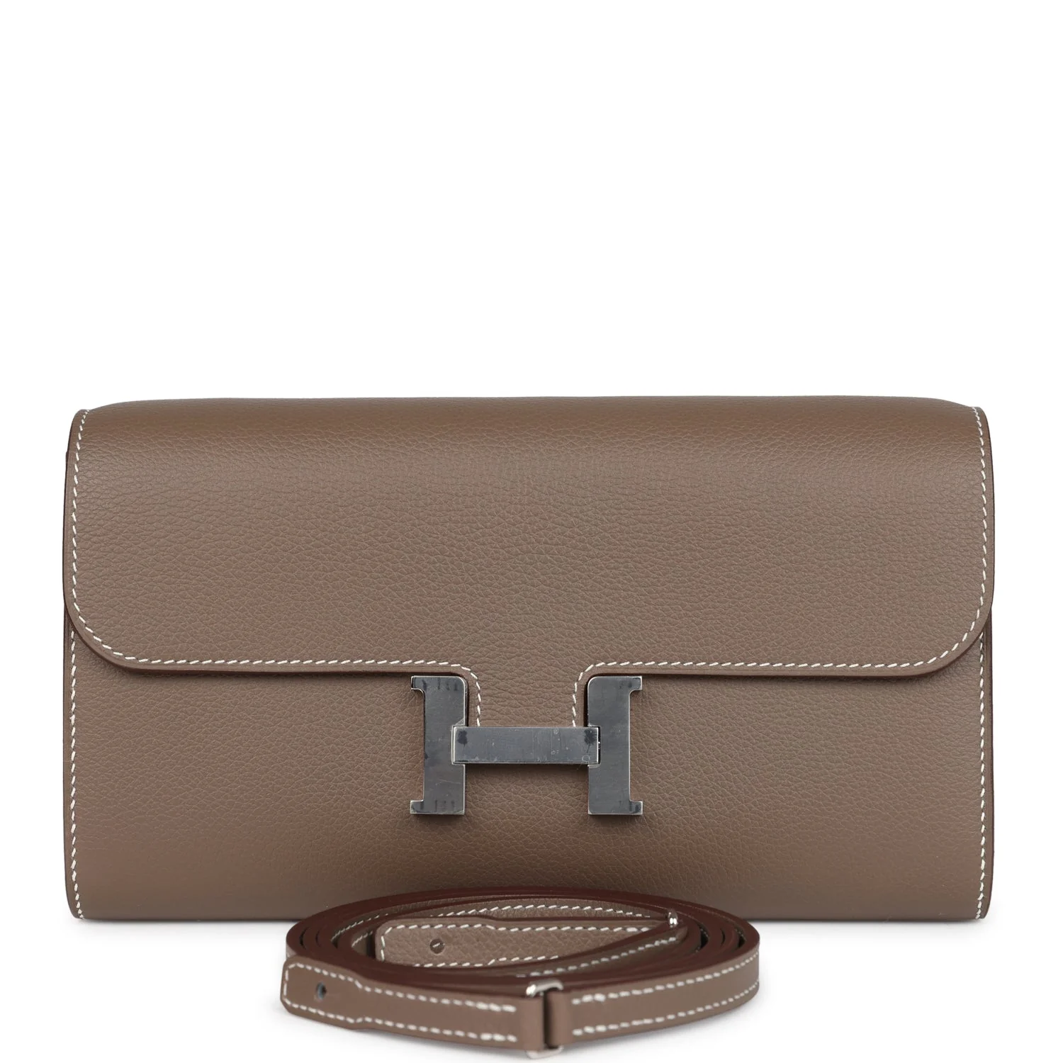 4466D638-7086-6318-A397-829B2D955834.webp Hermes Constance Wallet To Go Etoupe Evercolor Palladium Hardware - Image 1