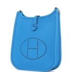 Hermes Evelyne TPM New Bleu Hydra Clemence Gold Hardware - Image 5