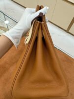 Herm&egrave;s Birkin Brown 25-35 Silver Buckle Customization - Image 3