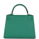 Hermes Kelly Sellier 28 Vert Vertigo Epsom Palladium Hardware - Image 4
