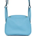 Hermes Mini Lindy Celeste Swift Gold Hardware - Image 4