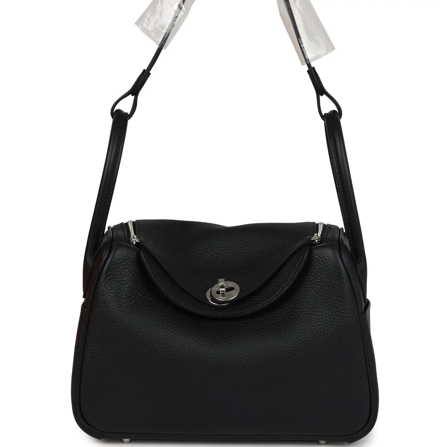 474E3D63-3086-BE38-2197-5E56F8EB42CB.webp Hermes Lindy 26 Black Clemence Palladium Hardware - Image 1