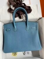 Hermes Birkin 25, denim blue Togo customization - Image 2