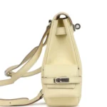 Hermes Mini Kelly Jump Backpack Jaune Milton Swift Palladium Hardware - Image 3
