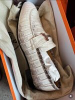 Herm&egrave;s loafers Himalayan crocodile leather custom - Image 3