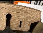 Hermes Birkin 25-30 tea-colored gold buckle, matte crocodile leather lining customization - Image 9