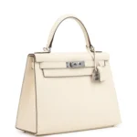 Hermes Kelly Sellier 28 Sellier Nata Verso Epsom Palladium Hardware - Image 2