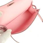Hermes Kelly Sellier 20 Rose Sakura Chevre Mysore Palladium Hardware - Image 8