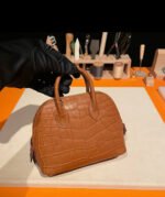 Bolide Mini 18CM Matte crocodile leather brown - Image 3