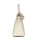 Hermes Special Order (HSS) Kelly Sellier 25 Beton Ostrich Verso Brushed Gold Hardware - Image 3