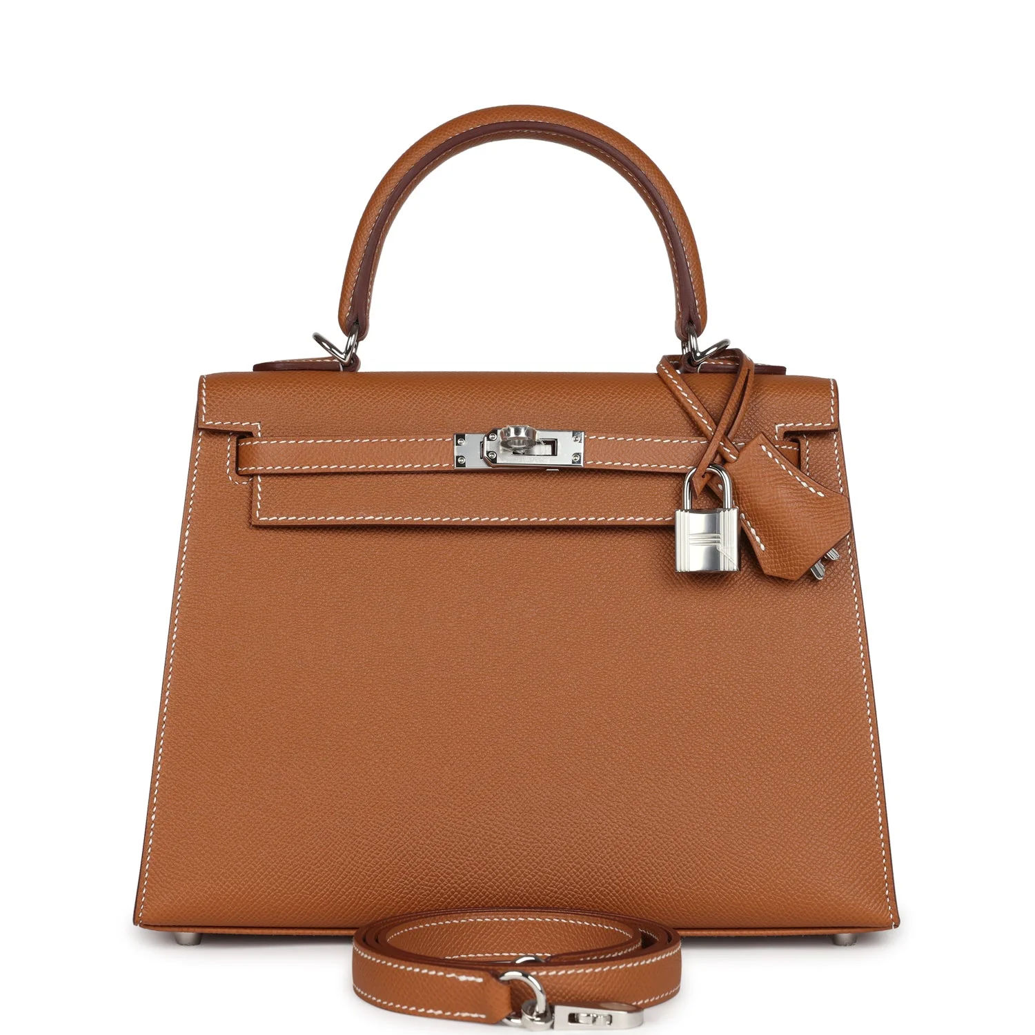 49F20390-D342-DEED-62B7-F2B7B1C58E85.webp Hermes Kelly Sellier 25 Gold Epsom Palladium Hardware - Image 1