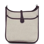 Hermes Evelyne III PM Cassis Clemence and Ecru Toile H Palladium Hardware - Image 4