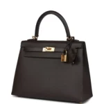 Hermes Kelly Sellier 25 Ebene Epsom Gold Hardware - Image 5
