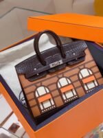 Herm&egrave;s Advanced customization Birkin 20 crocodile skin brown customization - Image 3