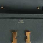 Hermes Constance Wallet To Go Vert Mangrove Evercolor Gold Hardware - Image 7