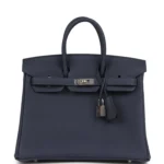 Hermes Birkin 25 Bleu Nuit Togo Palladium Hardware