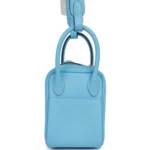 Hermes Mini Lindy Celeste Swift Gold Hardware - Image 3