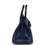 Hermes Birkin 25 Bleu Saphir Matte Alligator Gold Hardware - Image 3