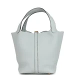 Hermes Picotin Lock 22 Bleu Pale Clemence Gold Hardware - Image 4