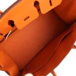 Hermes Birkin 25 Orange Togo Palladium Hardware - Image 8