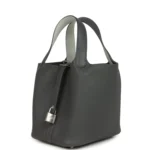 Hermes Picotin Lock 18 Eclat Ardoise Clemence and Gris Pantin Swift Palladium Hardware - Image 3