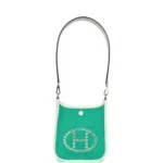 Hermes Neo Evelyne TPM Menthe Officier Canvas and Vert Fizz Swift Palladium Hardware - Image 7