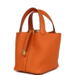 Hermes Picotin Lock 18 Orange Clemence Gold Hardware - Image 5