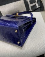 Herm&egrave;s Kelly 25 Alligator blue customization - Image 4