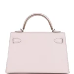 Hermes Kelly Sellier 20 Mauve Pale Chevre Palladium Hardware - Image 4
