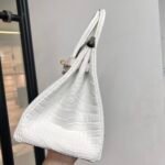Hermes Birkin 25-30 crocodylus niloticus white - Image 3