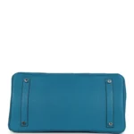Hermes Birkin 35 Bleu Izmir Verso Clemence Palladium Hardware - Image 6