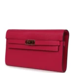 Hermes Kelly Wallet To Go Rose Mexico Chevre Palladium Hardware - Image 5