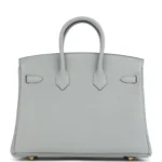 Hermes Birkin 25 Bleu Glacier Togo Gold Hardware - Image 4