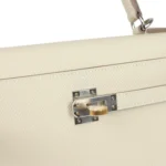Hermes Kelly Sellier 25 Craie Epsom Electrum Hardware - Image 7