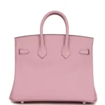 Hermes Birkin 25 Mauve Sylvestre Swift Palladium Hardware - Image 4