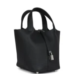 Hermes Picotin Lock 18 Black Clemence Palladium Hardware - Image 2