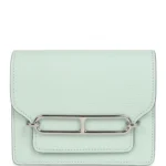 Hermes Roulis Slim Wallet Vert Fizz Chevre Palladium Hardware