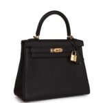 Hermes Kelly Retourne 25 Black Togo Gold Hardware - Image 2